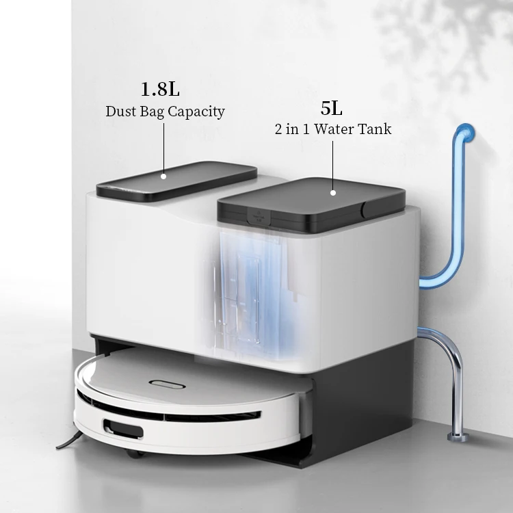 Staubsauger Robot 5000pa 5200mah Floor Cleaning Vacuum Cleaner Smart With Self-Emptying Dustbin Mopping Func
Staubsauger Robot 5000pa 5200mah Floor Cleaning Vacuum Cleaner Smart With Self-Emptying Dustbin Mopping Func