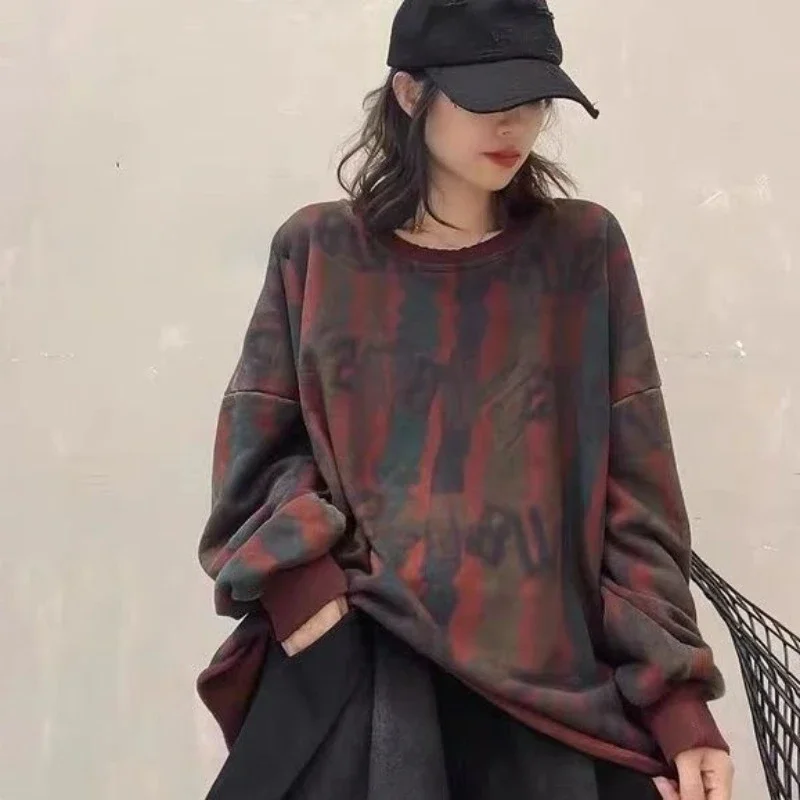 Green Graphic Sweatshirts for Women Loose Baggy Red Female Clothes Tops Round Neck Letter Printing Long Punk Purple Pullovers M
Green Graphic Sweatshirts for Women Loose Baggy Red Female Clothes Tops Round Neck Letter Printing Long Punk Purple Pullovers M