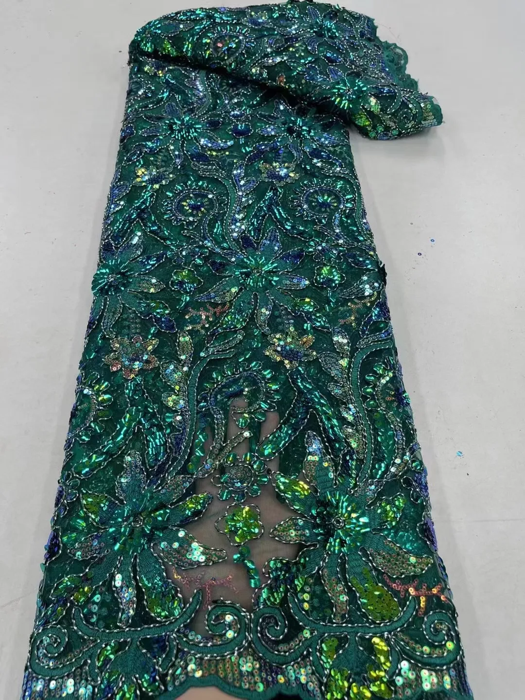 Fashion Green African Net Lace Sequin Fabric Luxury Handmade Beaded Embroidery Tulle Mesh Lace Fabrics Nigeria Wedding QF0737
Fashion Green African Net Lace Sequin Fabric Luxury Handmade Beaded Embroidery Tulle Mesh Lace Fabrics Nigeria Wedding QF0737