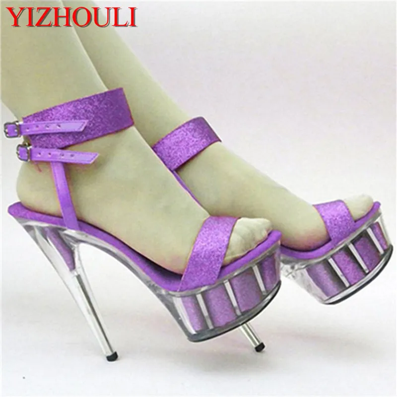 

15cm sexy women motorcycle shoes strappy sandals platform rome dress dance shoes 5 inch Hand Made High Heel dance shoes