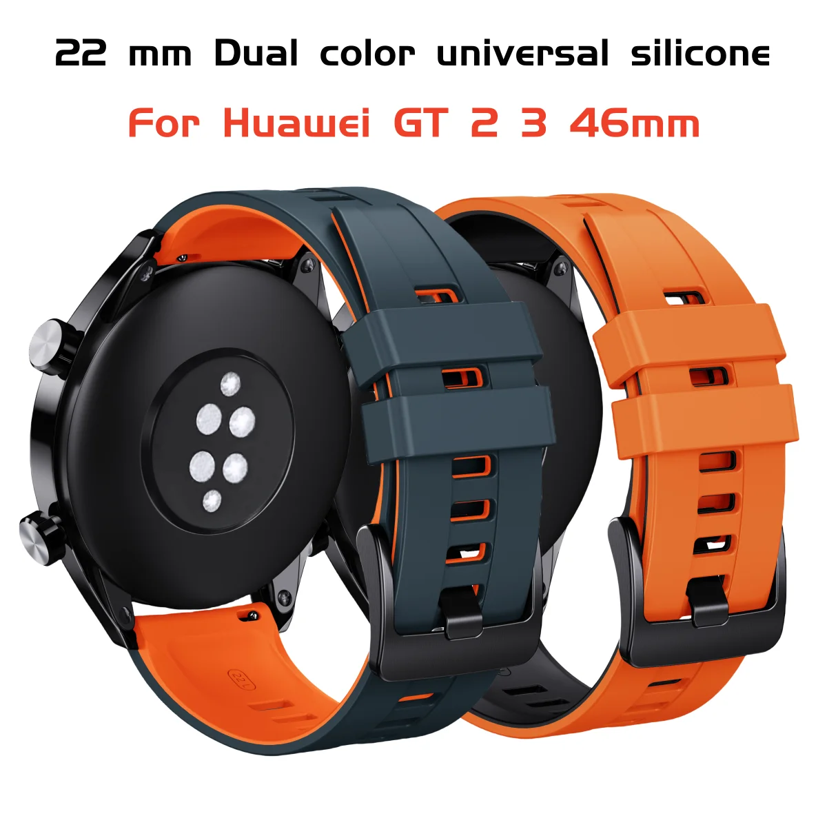 

Runcool 22mm Huawei GT 2 3 46mm Silicone Easy Watch Strap Huawei Watch3 GT2 Pro GT2e Magic2 Universal Wrist Strap
