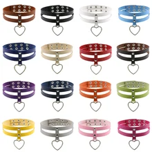 Harajuku egirl choker Black PU Leather necklaces for women Heart Pendant Collar Female necklace cosplay Bondage goth jewelry 
Harajuku egirl choker Black PU Leather necklaces for women Heart Pendant Collar Female necklace cosplay Bondage goth jewelry