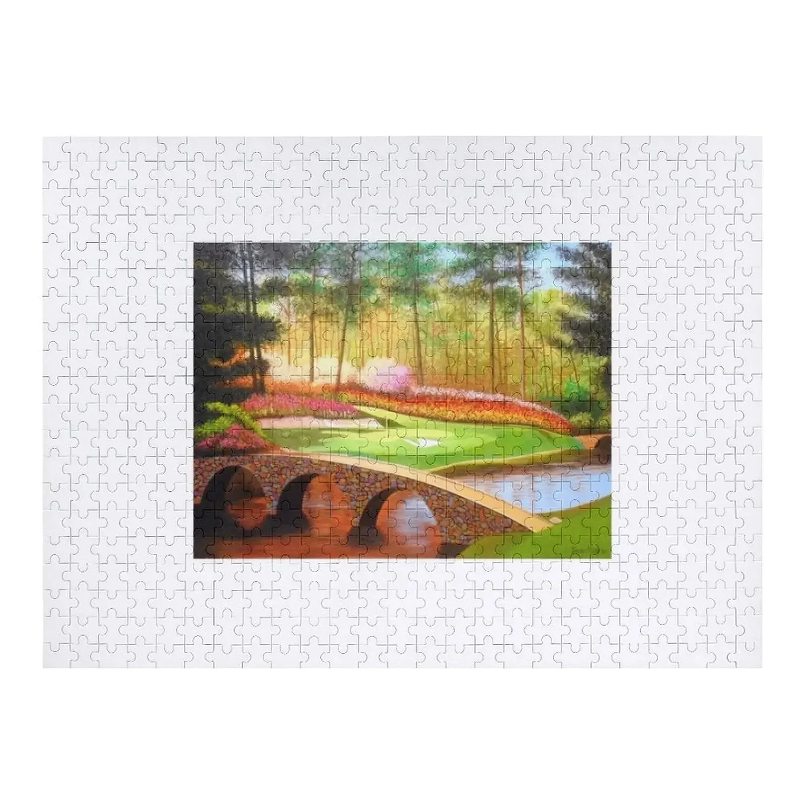 

The Golden Bell (12th at Augusta) Jigsaw Puzzle Custom Gift Wooden Name Custom Personalized Puzzle