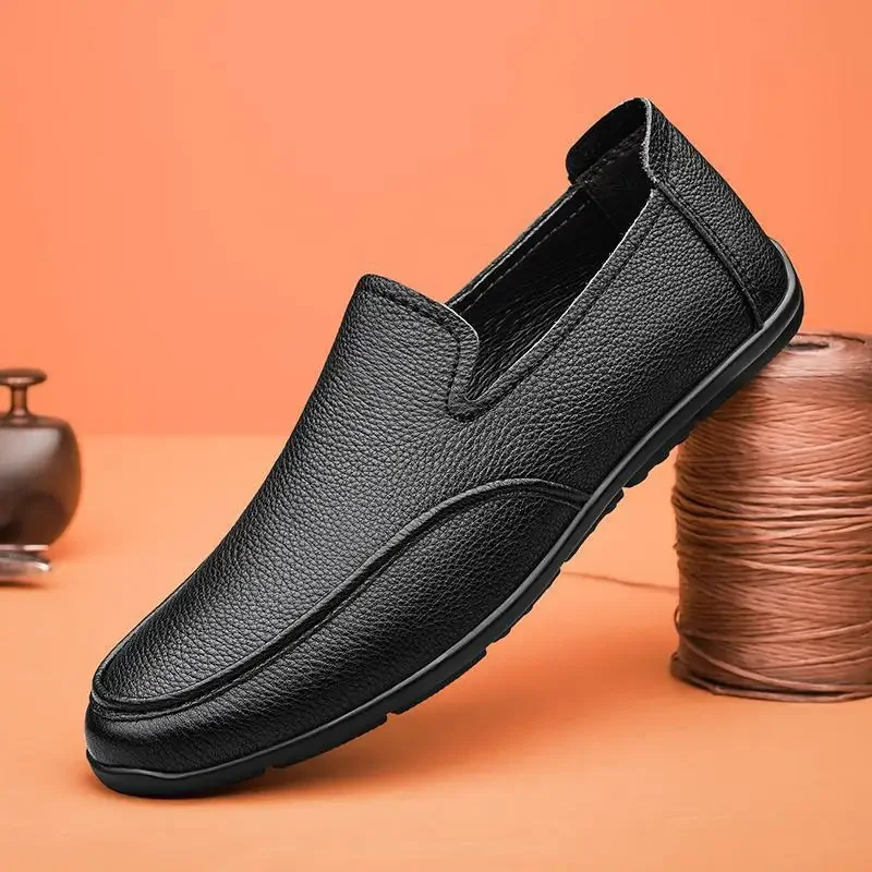 Loafers Men's Shoes Summer Official Flagship Store Slip-on Casual Leather Shoes Men's Leather Soft Bottom
Loafers Men's Shoes Summer Official Flagship Store Slip-on Casual Leather Shoes Men's Leather Soft Bottom
