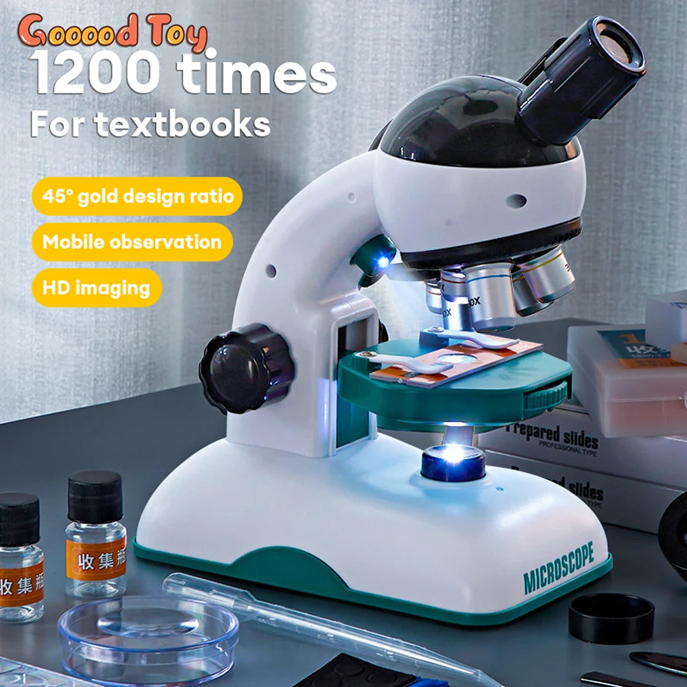

Science Tecnologia Toys 12000 X Microscope Pedagogic Toy Set Kit Hd Optical Scientific Experimental Teaching Aids Learning Game