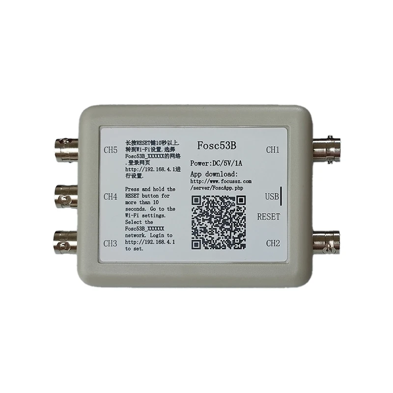 Fosc53b Wireless Wi-Fi 5-Channel USB Oscilloscope Virtual Data Storage Acquisition Recorder Automotive Maintenance Tool Parts
Fosc53b Wireless Wi-Fi 5-Channel USB Oscilloscope Virtual Data Storage Acquisition Recorder Automotive Maintenance Tool Parts