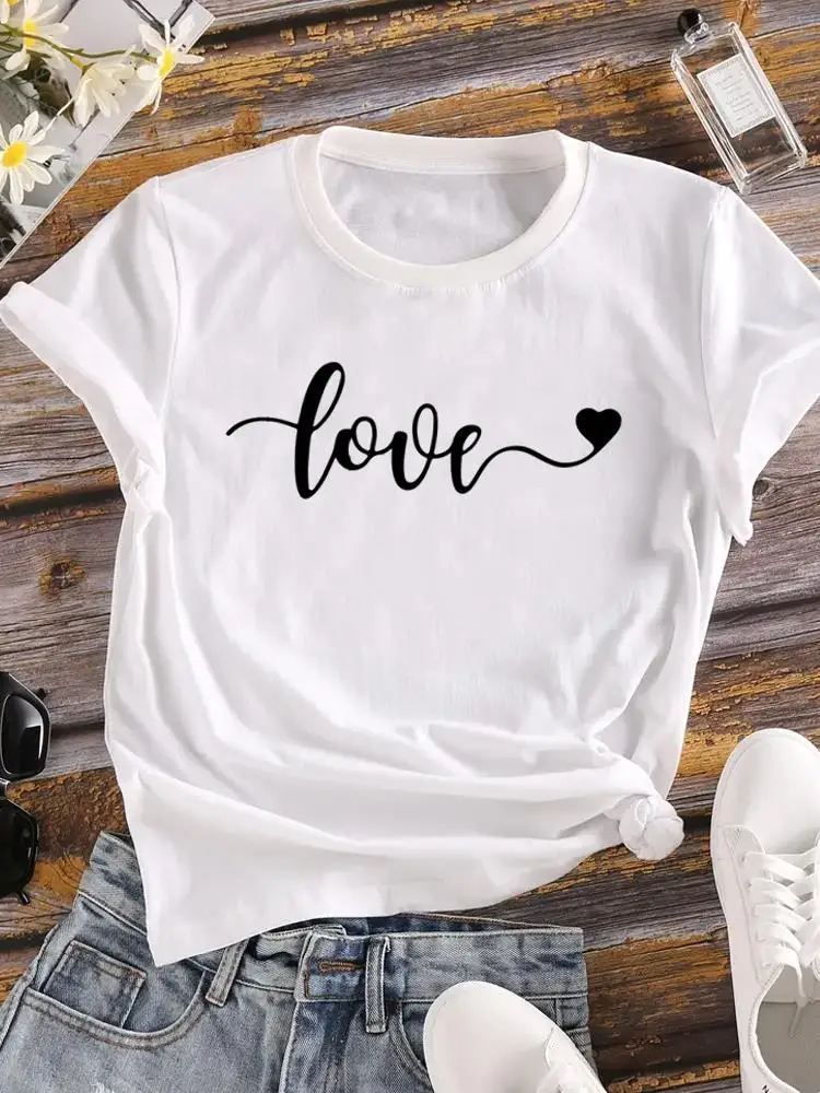 Sweet Love Sweet 90s Lovely Short Sleeve Clothing Tee Top Fashion O-neck T Shirt Graphic T-shirts Print Women Clothes 
Sweet Love Sweet 90s Lovely Short Sleeve Clothing Tee Top Fashion O-neck T Shirt Graphic T-shirts Print Women Clothes