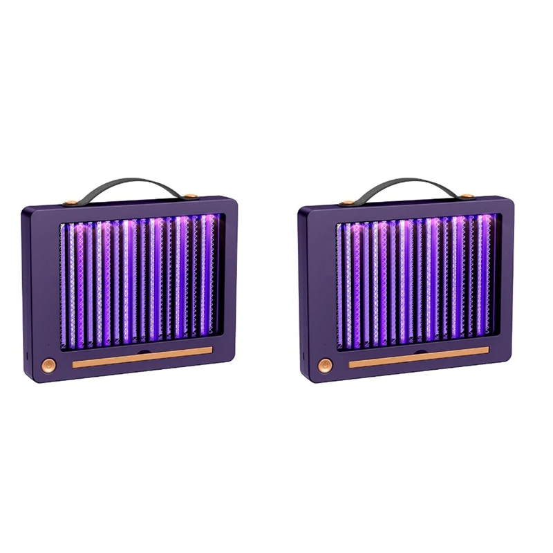 

2X Indoor Electric Bug Zapper, 2000Mah Powerful Fly Bug Zapper Light For Moths, Fruit Flies, Garage Bug Catch/Eliminator