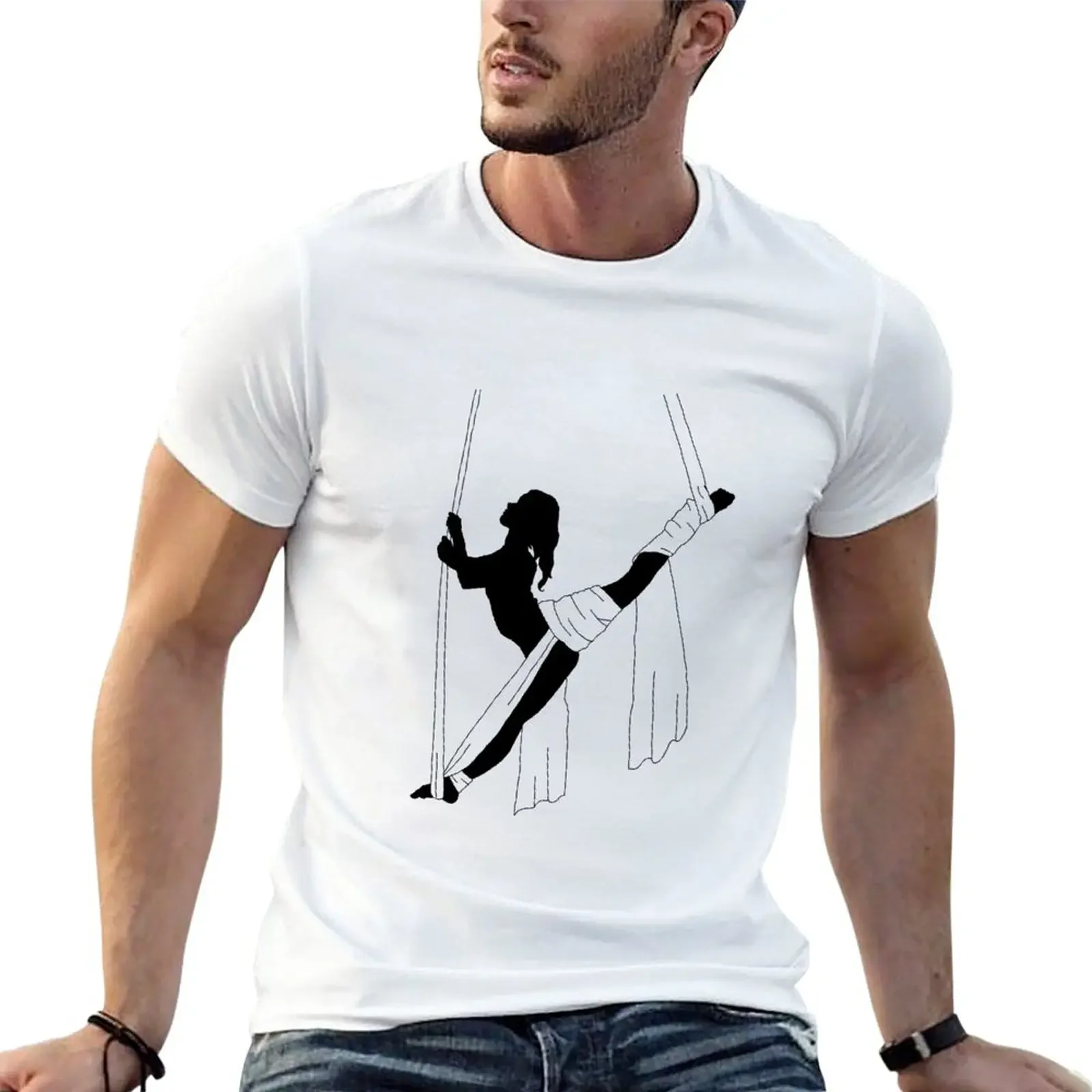 

Splits Roll Up Silhouette T-Shirt hippie clothes oversizeds cute tops big and tall t shirts for men