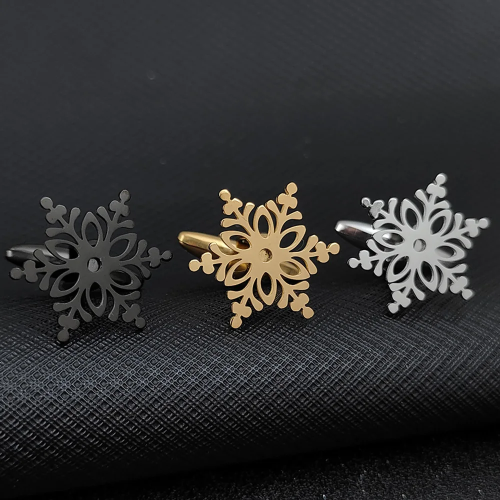Classic Snowflake Cufflinks Stainless Steel Jewelry Men's Shirt Accessories Sleeve Buttons Wedding Groomsmen Groom Gifts
Classic Snowflake Cufflinks Stainless Steel Jewelry Men's Shirt Accessories Sleeve Buttons Wedding Groomsmen Groom Gifts