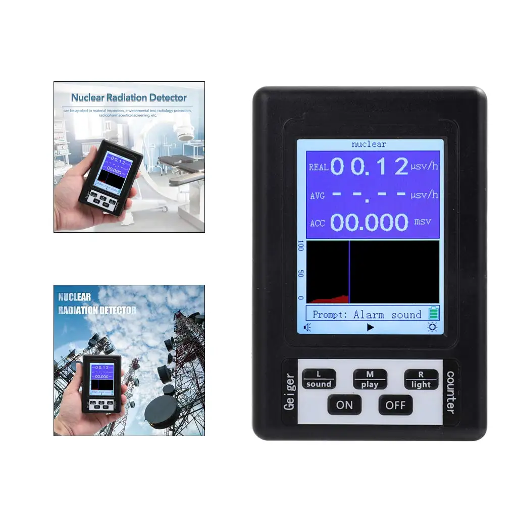 BR-9B Digital Radiation Dosimeter Handheld Nuclear Radiation Detector Geiger Counter Semi-functional Type Marble Tester
BR-9B Digital Radiation Dosimeter Handheld Nuclear Radiation Detector Geiger Counter Semi-functional Type Marble Tester