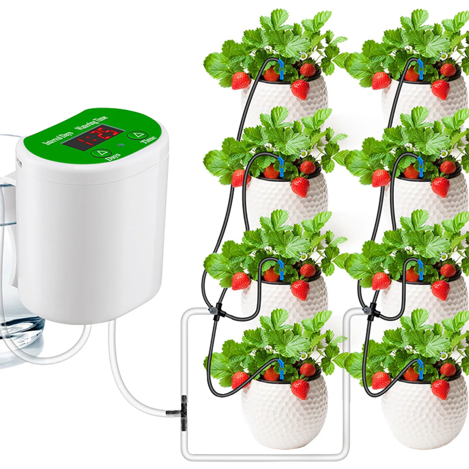 Adjustable Indoor Watering Timer Automatic Watering System for Potted Plants IntelligentDrip Irrigation Device for Garden
Adjustable Indoor Watering Timer Automatic Watering System for Potted Plants IntelligentDrip Irrigation Device for Garden