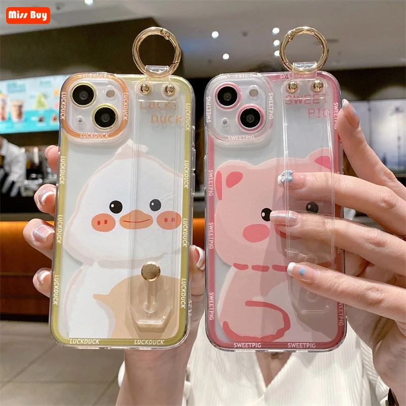 Cartoom Duck Pig Transparent Soft Silicone Wrist Straps Case for Huawei Mate 40 30 20 Pro Honor 60 Pro 60 SE 30 Pro 30S 50 Cover
Cartoom Duck Pig Transparent Soft Silicone Wrist Straps Case for Huawei Mate 40 30 20 Pro Honor 60 Pro 60 SE 30 Pro 30S 50 Cover