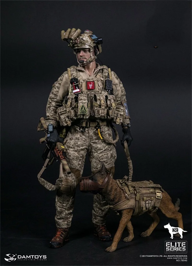 DAMTOYS DAM78040 1/6 Male Navy Special Operations Brigade K9 Handler With Dog Model Full Set 12'' Action Figure In Stock
DAMTOYS DAM78040 1/6 Male Navy Special Operations Brigade K9 Handler With Dog Model Full Set 12'' Action Figure In Stock