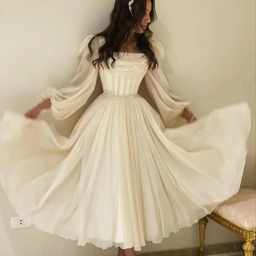 A-Line Evening Dresses Elegant Square Neckline vestidos de gala Ankle Length Prom Dresses Saudi Arabia Women's Formal Dress
A-Line Evening Dresses Elegant Square Neckline vestidos de gala Ankle Length Prom Dresses Saudi Arabia Women's Formal Dress