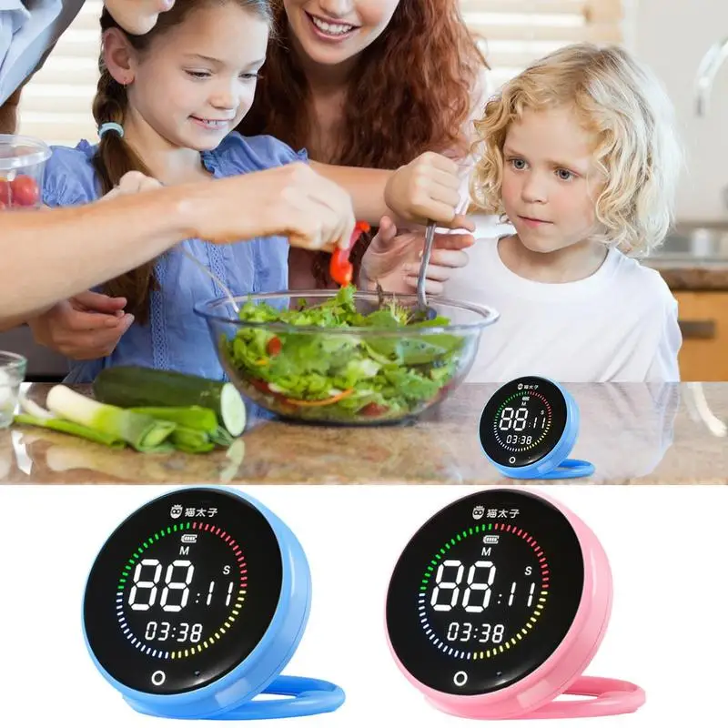 

Кухонные визуальные Цифровые таймеры минутный визуальный таймер обратного отсчета детские часы для обучения бесшумный таймер для приготовления пищи душ секундомер