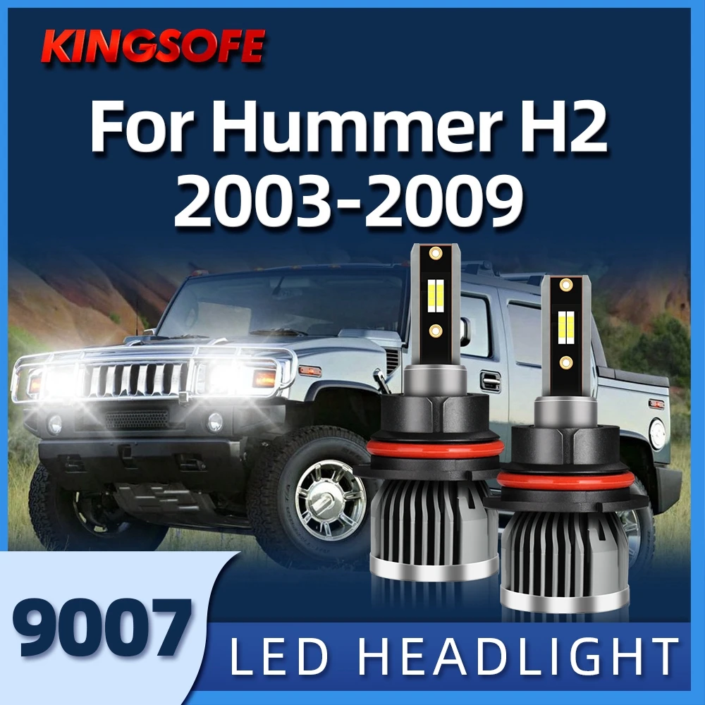 KINGSOFE LED Headlight H13 3570 CSP Chips 46000LM Hi/Low Beam Car Lamp For Hummer H2 2003 2004 2005 2006 2007 2008 2009 
KINGSOFE LED Headlight H13 3570 CSP Chips 46000LM Hi/Low Beam Car Lamp For Hummer H2 2003 2004 2005 2006 2007 2008 2009