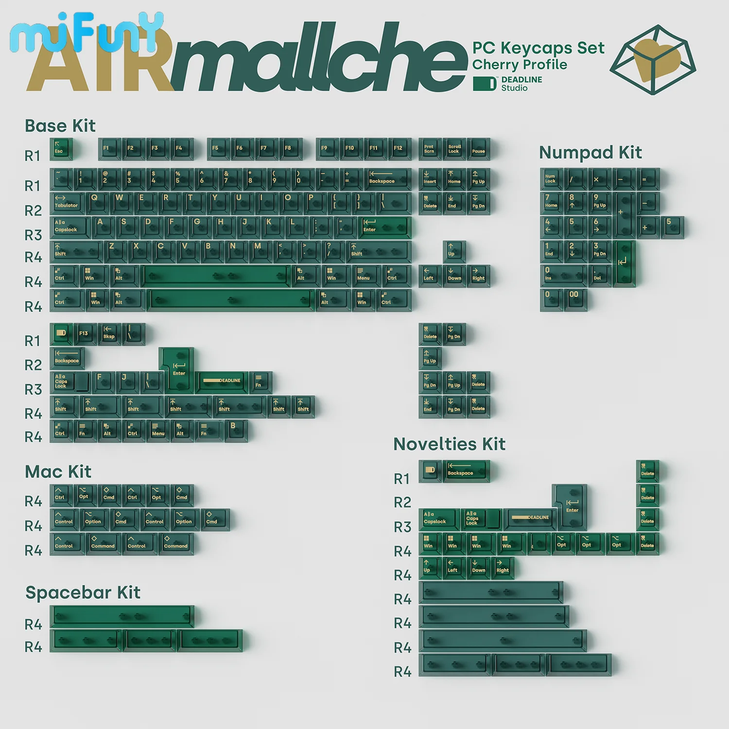 MiFuny AIRmallche/Green Silent Keycap Transparent Green PC Keycaps for Customized Mechanical Keyboard Accessorie Key Cap Gift
MiFuny AIRmallche/Green Silent Keycap Transparent Green PC Keycaps for Customized Mechanical Keyboard Accessorie Key Cap Gift
