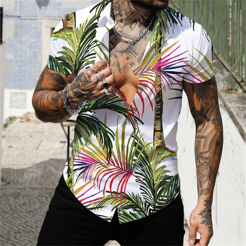 Fashion Men's Summer Aloha shirt Tropical 3D Print Shirt Men and Women's Harajuku Street Leisure Beach Short Sleeve Shirt Top
Fashion Men's Summer Aloha shirt Tropical 3D Print Shirt Men and Women's Harajuku Street Leisure Beach Short Sleeve Shirt Top