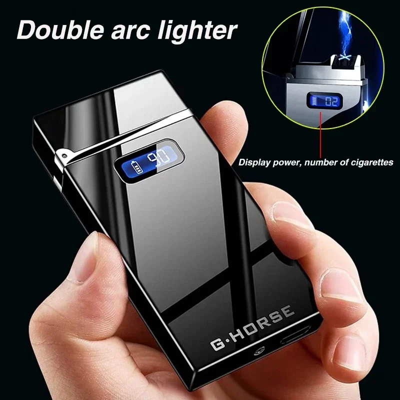 Windproof Plasma Electric USB Dual Arc Metal Lighter Portable Flameless Candle Cigar Lighter Hot Personalized Creative Lighter
Windproof Plasma Electric USB Dual Arc Metal Lighter Portable Flameless Candle Cigar Lighter Hot Personalized Creative Lighter