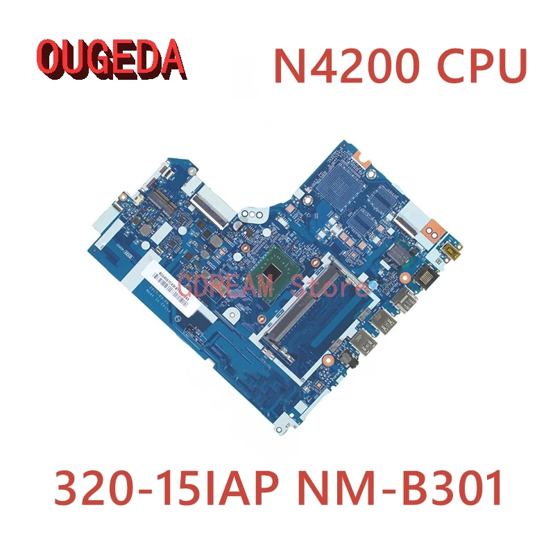 

OUGEDA DG424 DG524 NM-B301 Mainboard For Lenovo 320-15IAP laptop motherboard N4200 CPU DDR3L PC3L Full tested