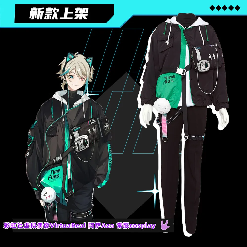 Hot Anime VTuber VirtuaReal Aza Cosplay Costume Fahsion Handsome Informal Full Set Uniform Activity Party Role Play Clothing
Hot Anime VTuber VirtuaReal Aza Cosplay Costume Fahsion Handsome Informal Full Set Uniform Activity Party Role Play Clothing