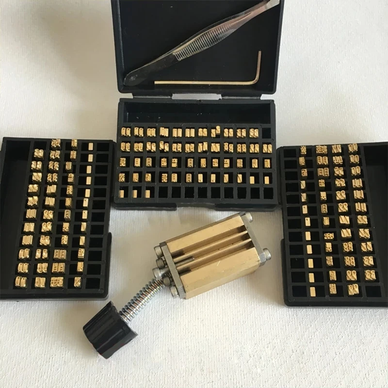 120pcs 2*3*15mm 2*4*15mm Hot stamp Copper letters thermal ribbon printing alphabet font for HP-241 DY-8 codate code printer
120pcs 2*3*15mm 2*4*15mm Hot stamp Copper letters thermal ribbon printing alphabet font for HP-241 DY-8 codate code printer