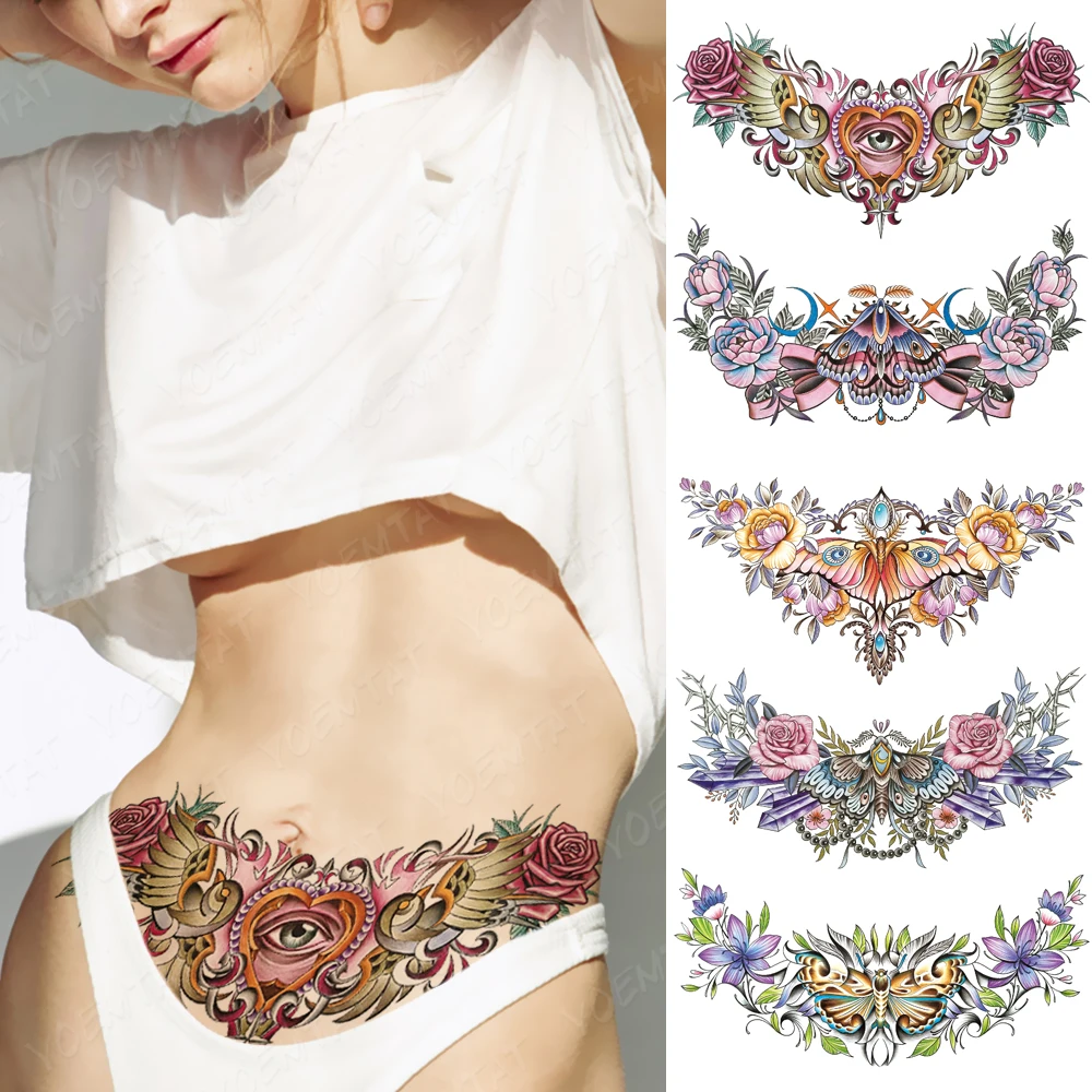 Colorful Large Chest Tattoo For Women Love Eyes Feather Rose Waterproof Temporary Tatto Sticker Waist Art Designs Men Fake Tatoo 
Colorful Large Chest Tattoo For Women Love Eyes Feather Rose Waterproof Temporary Tatto Sticker Waist Art Designs Men Fake Tatoo