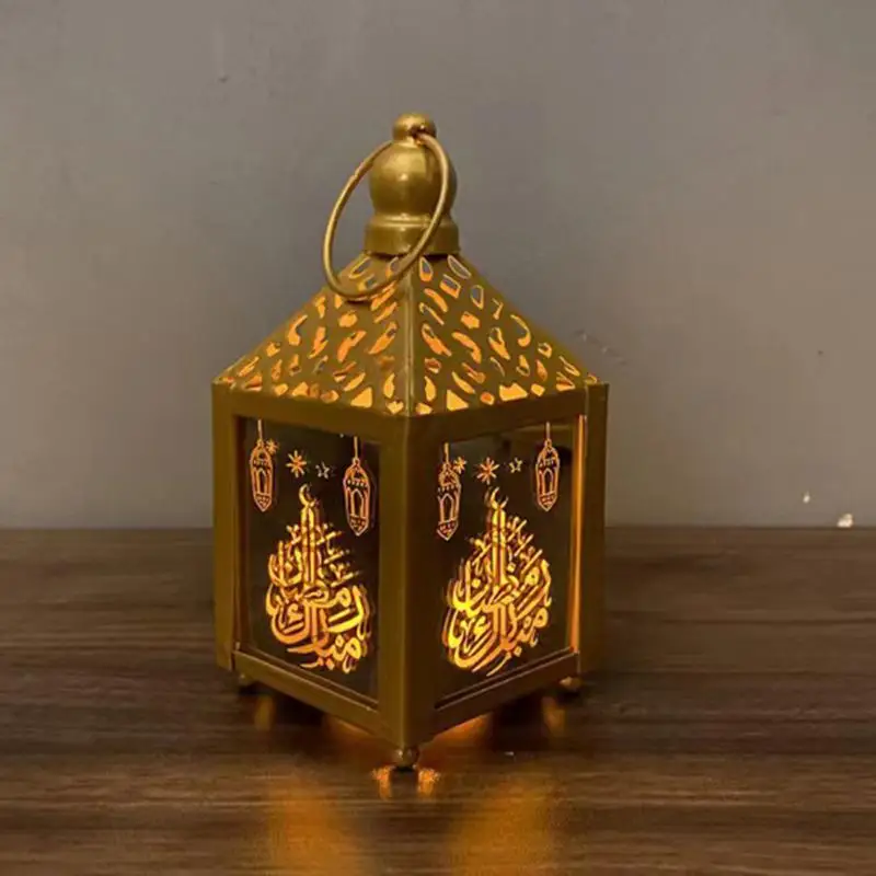 

Рамадан фонари Mubarak подарки исламский мусульманский Раман Kareem украшение Led для дома 2023 лампа Eid Mubarak ветер фонарь