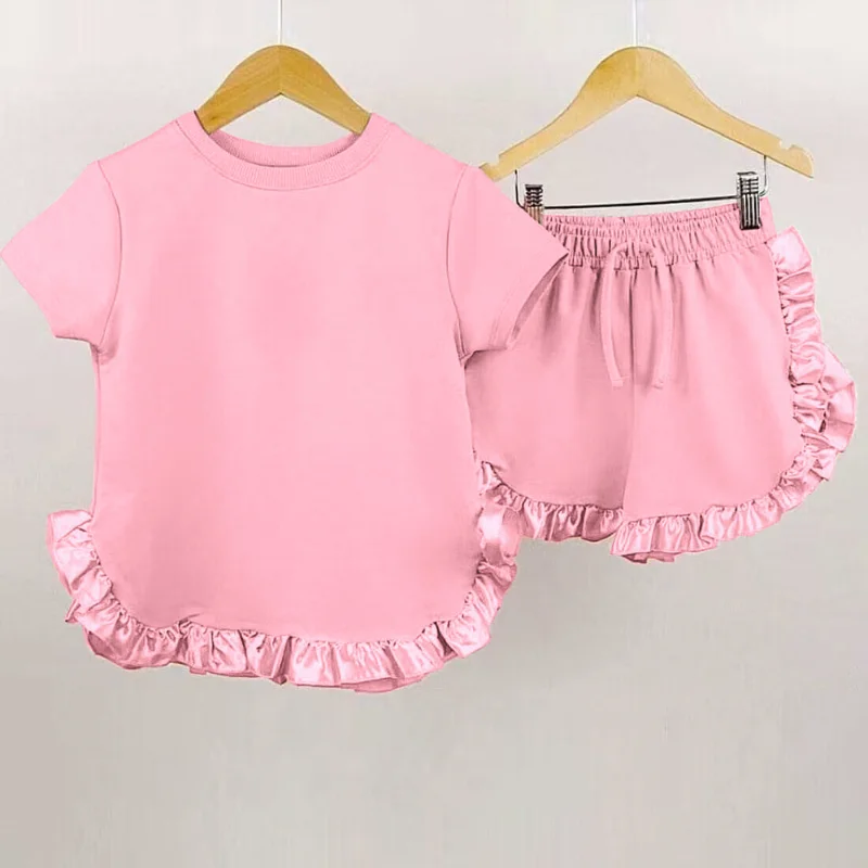 2023 Summer Cute Sweet Girls Clothing Sets Cotton Casual Short Sleeve Shorts Set Lace Top+drawstring Shorts 2pcs Girl Clothes
2023 Summer Cute Sweet Girls Clothing Sets Cotton Casual Short Sleeve Shorts Set Lace Top+drawstring Shorts 2pcs Girl Clothes