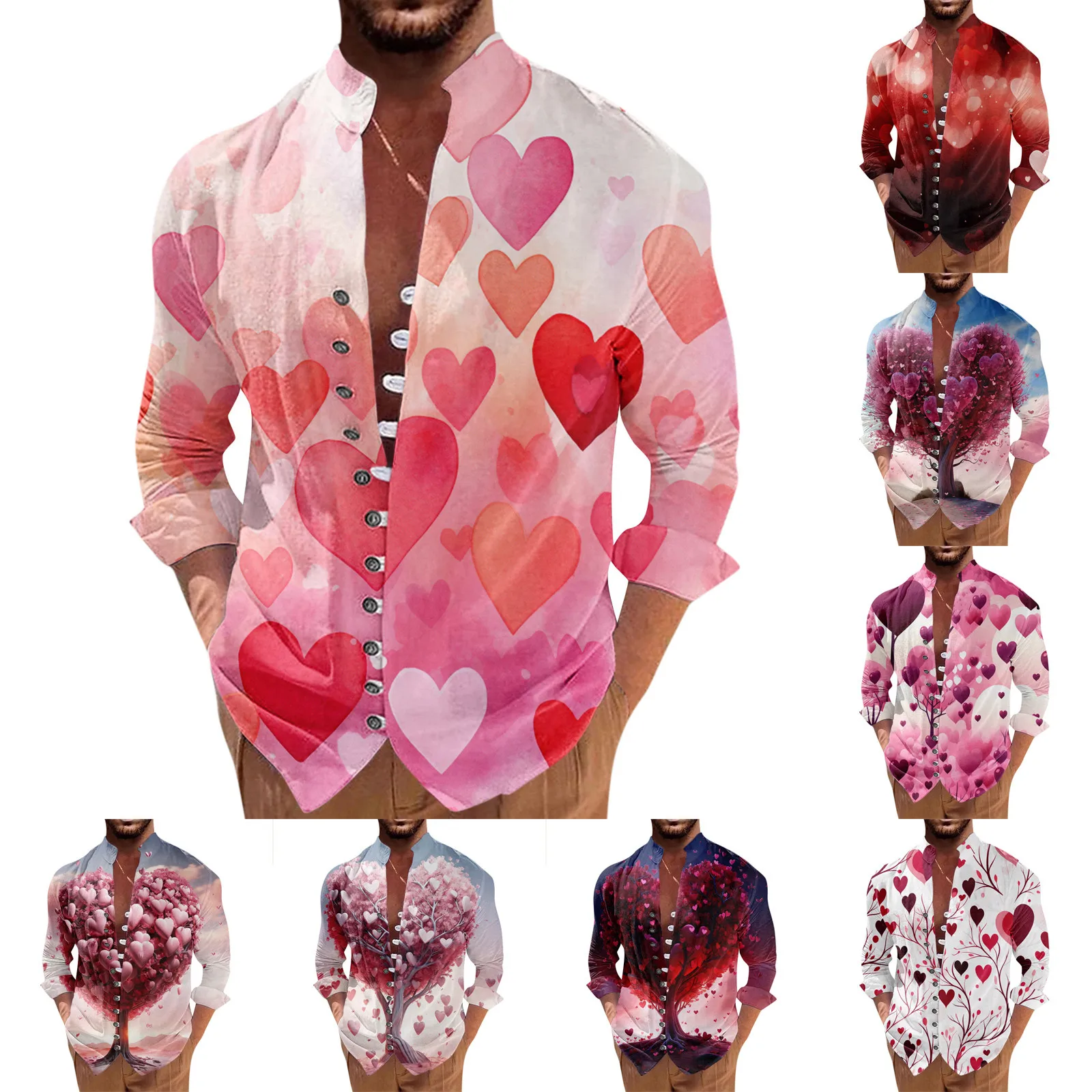 Men's Retro Casual Loose Fitting Long Sleeved Printed Shirt Fashionable And Trendy Standing Collar Top Full Of Personality
Men's Retro Casual Loose Fitting Long Sleeved Printed Shirt Fashionable And Trendy Standing Collar Top Full Of Personality