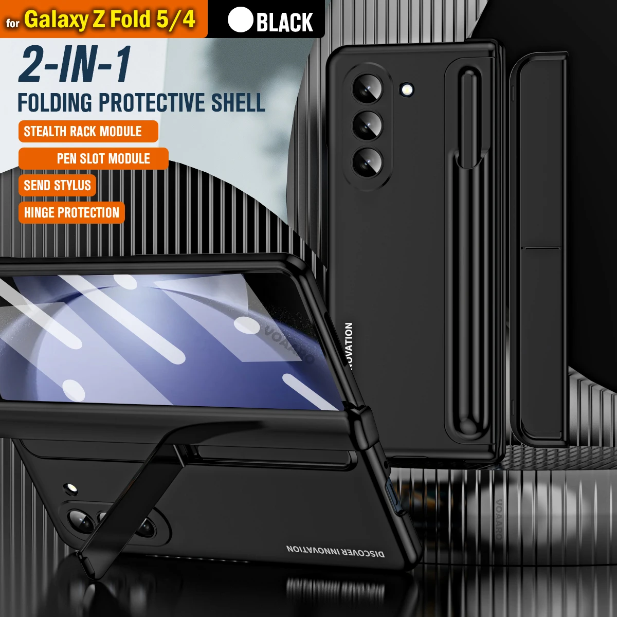 Чехол с покрытием для Samsung Galaxy Z, складывающийся на 5, 4 петли, съемный чехол-подставка со слотом для ручки и фронтальной пленкой, с емкостной сенсорной ручкой 
Чехол с покрытием для Samsung Galaxy Z, складывающийся на 5, 4 петли, съемный чехол-подставка со слотом для ручки и фронтальной пленкой, с емкостной сенсорной ручкой