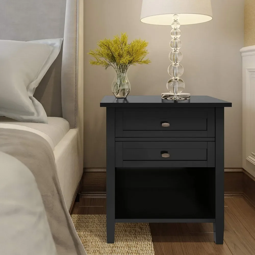 Bedside Table Warm Shaker Solid Wood 24 Inch Wide Transition Bedside Table Black for Living Room and Bedroom
Bedside Table Warm Shaker Solid Wood 24 Inch Wide Transition Bedside Table Black for Living Room and Bedroom