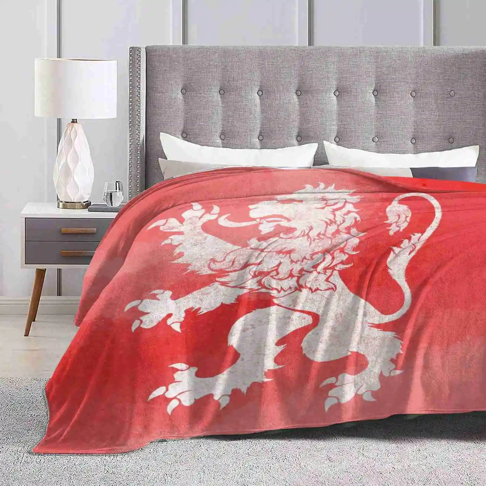 

Красные акварельные львиные брюки, четыре сезона, удобное теплое мягкое одеяло, львиные брюки, Heraldry Sigil, средневековая зарядка