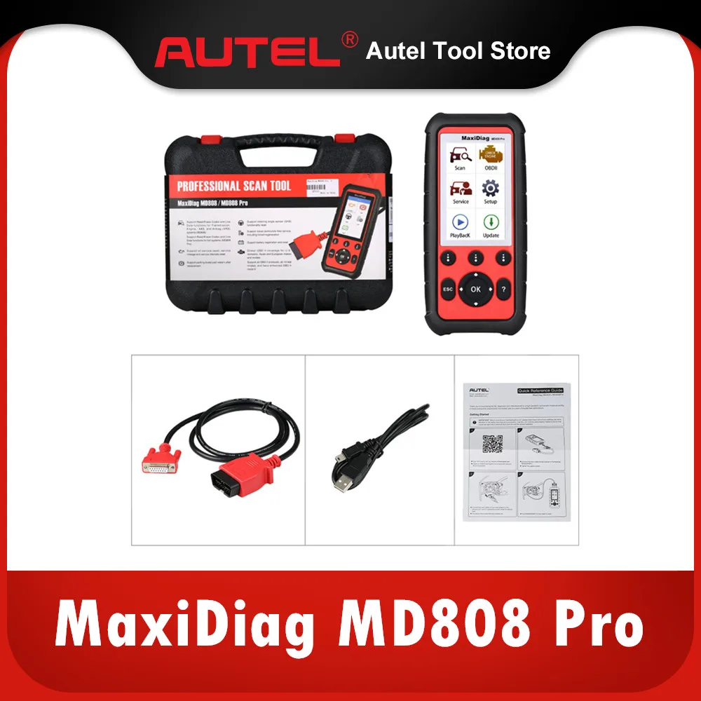 Сканер для всех систем Autel MaxiDiag MD808 Pro (MD802 All + MaxicheckPro), бесплатное онлайн обновление
Сканер для всех систем Autel MaxiDiag MD808 Pro (MD802 All + MaxicheckPro), бесплатное онлайн обновление
