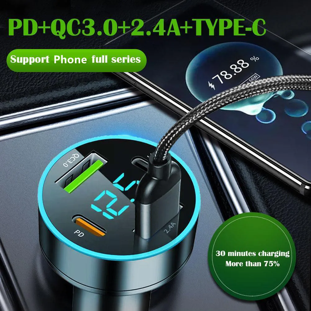 USB Car Charger Charger DC12V~24V QC3.0 2USB+2PD 4 Ports 66W Brand New High Quality Professional Fast Charging
USB Car Charger Charger DC12V~24V QC3.0 2USB+2PD 4 Ports 66W Brand New High Quality Professional Fast Charging