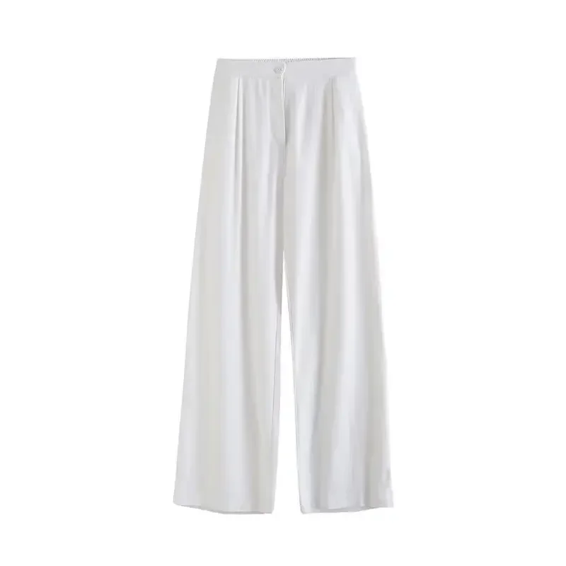 2023 Women's Fashion Chic Casual Wind Pleated Straight Pants Retro High Elastic Waist Zipper Women's Mop Pants Pantalones Mujer
2023 Women's Fashion Chic Casual Wind Pleated Straight Pants Retro High Elastic Waist Zipper Women's Mop Pants Pantalones Mujer