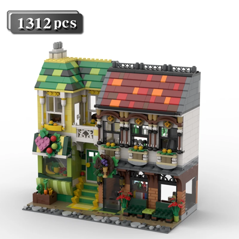 symoc Casa de vino tinto MOC City street building bricks View architecture model blocks Shopping stall House brick set
symoc Casa de vino tinto MOC City street building bricks View architecture model blocks Shopping stall House brick set