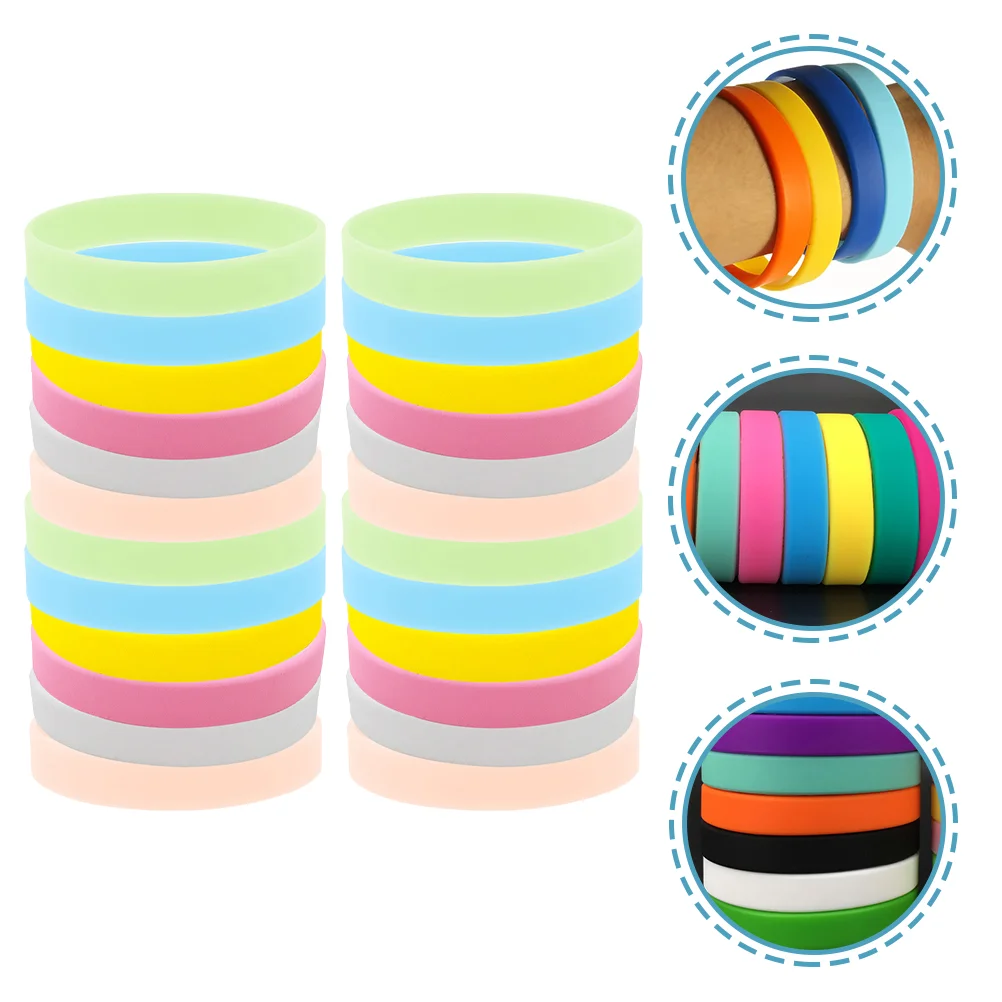 24 Pcs Glow in The Dark Bracelets Light up Party Favors for Kids Rubber Concerts Neon Supplies Wristbands Hair
24 Pcs Glow in The Dark Bracelets Light up Party Favors for Kids Rubber Concerts Neon Supplies Wristbands Hair