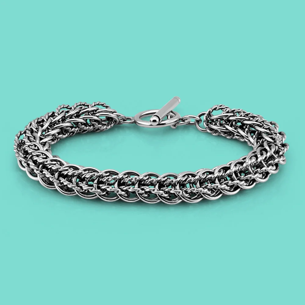 Cuban Chain Vintage Authentic Bracelets 925 Sterling Silver 10MM Wide Men's Keel Chain Bangle & Bracelet Jewelry Valentine's Day
Cuban Chain Vintage Authentic Bracelets 925 Sterling Silver 10MM Wide Men's Keel Chain Bangle & Bracelet Jewelry Valentine's Day