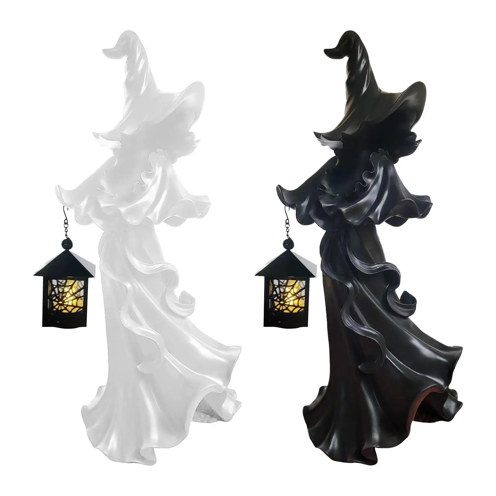 Witch Statue Artwork Halloween Decor Witch with Lantern Resin Sculpture for Party Yard Holidays Indoor Outdoor Garden
Witch Statue Artwork Halloween Decor Witch with Lantern Resin Sculpture for Party Yard Holidays Indoor Outdoor Garden
