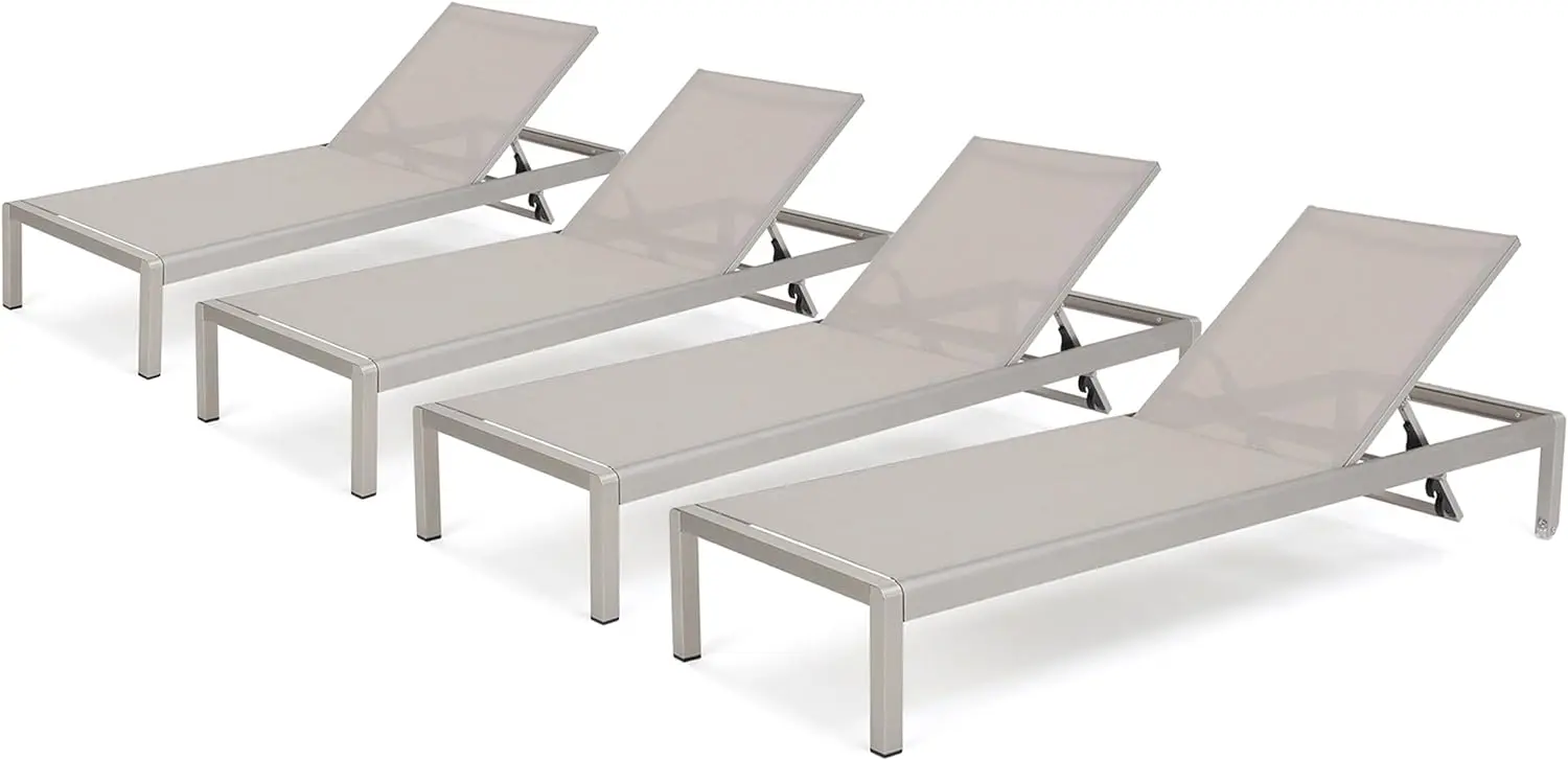 Christopher Knight Home Cape Coral Outdoor Mesh Chaise Lounges, 4-Pcs Set, Grey
Christopher Knight Home Cape Coral Outdoor Mesh Chaise Lounges, 4-Pcs Set, Grey