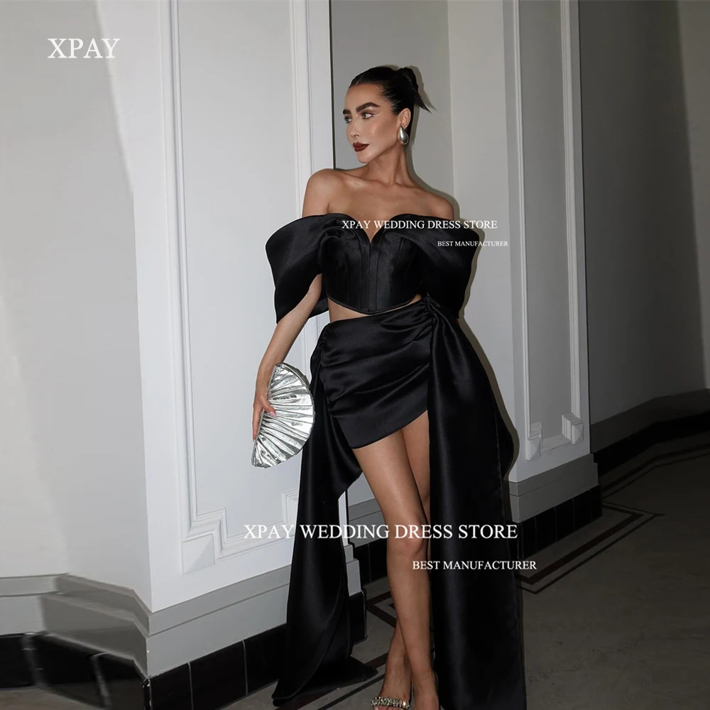 XPAY Sexy Off Shoulder Black Evening Party Dresses Dubai Women Satin Mini Cocktail Dress Night Event Occasion Gowns Women
XPAY Sexy Off Shoulder Black Evening Party Dresses Dubai Women Satin Mini Cocktail Dress Night Event Occasion Gowns Women