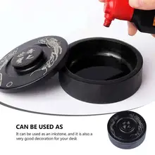 1pc Creative Inkstone with Lid Painting Round Inkslab Calligraphy Ink Stone (Black)
1pc Creative Inkstone with Lid Painting Round Inkslab Calligraphy Ink Stone (Black)
