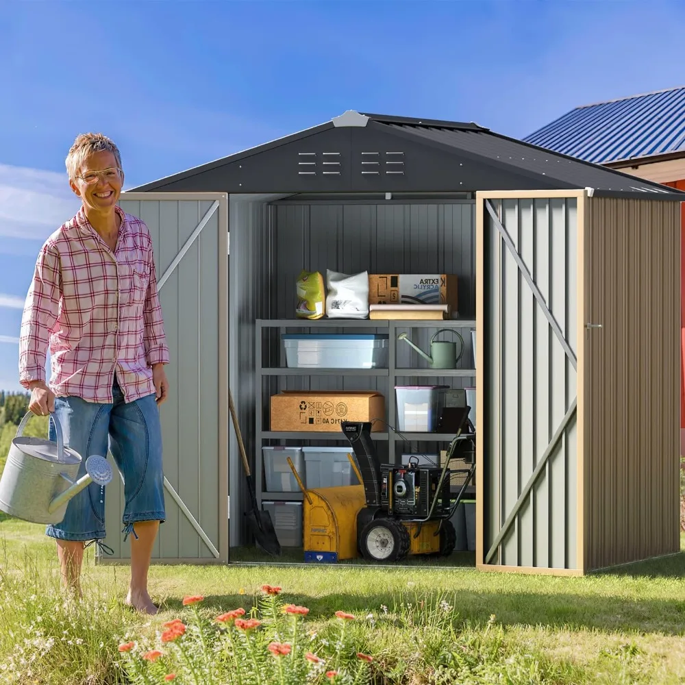 6 x4 FT outdoor storage room, metal garden shed and outdoor storage room with single lock door, for backyard garden yard lawn
6 x4 FT outdoor storage room, metal garden shed and outdoor storage room with single lock door, for backyard garden yard lawn