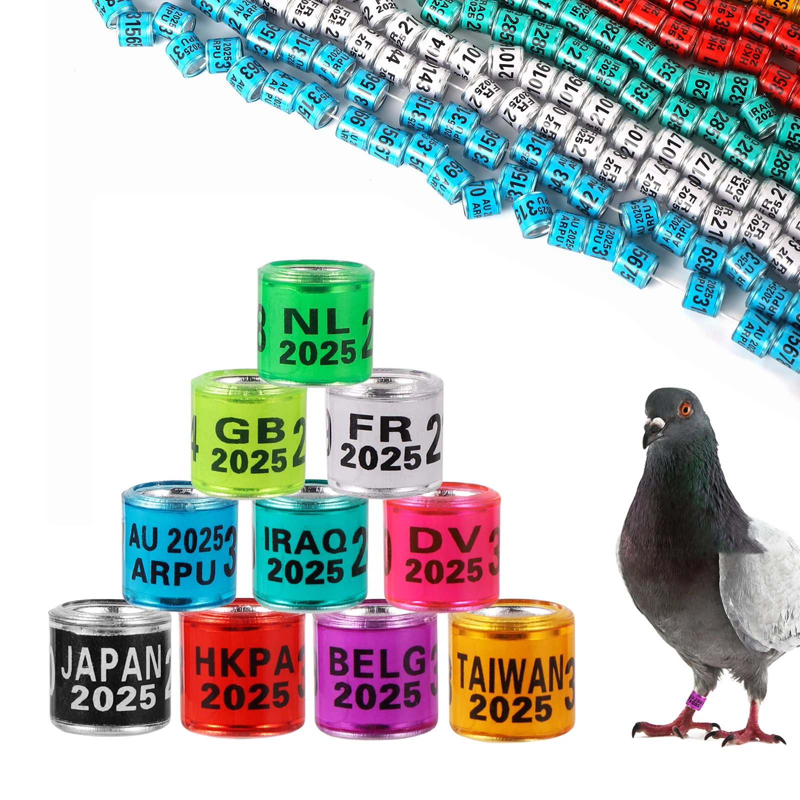 50 шт. 2024/2025 стильные прочные цифровые кольца для ног птиц, средства управления идентификацией, голубиные гоночные тренировочные инструменты, принадлежности для идентификации
50 шт. 2024/2025 стильные прочные цифровые кольца для ног птиц, средства управления идентификацией, голубиные гоночные тренировочные инструменты, принадлежности для идентификации