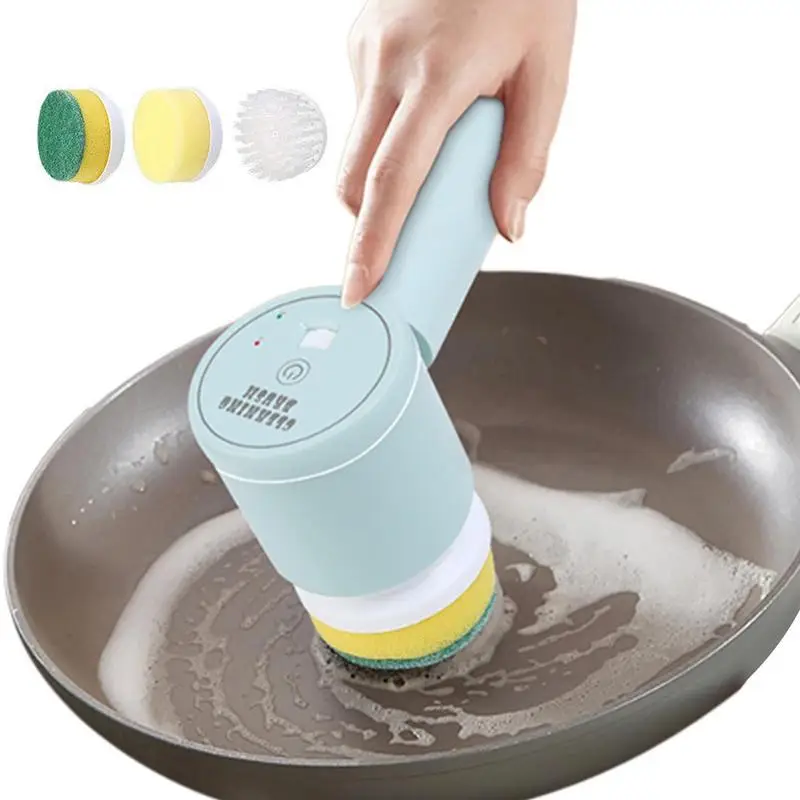 

3 In 1 Electric Foldable Cleaning Brush Handheld Dishwashing Pot Bathtub Floor Window Sink Scrubber Household Cleaning Tool