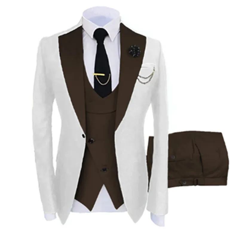

Customized Men's Suit Notch Lapel Groom Tuxedos Jacket Blazers Halloween Costume Elegant For Luxury Man Suit's For Wedding 5116