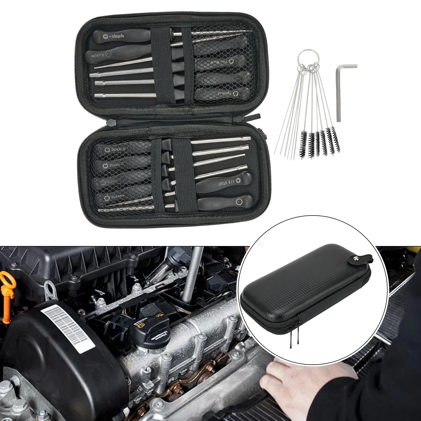 Cleaning Brush Cleaning Needle Universal Carburetor Screwdriver Set Tester For Craftsman High Quality Practical
Cleaning Brush Cleaning Needle Universal Carburetor Screwdriver Set Tester For Craftsman High Quality Practical