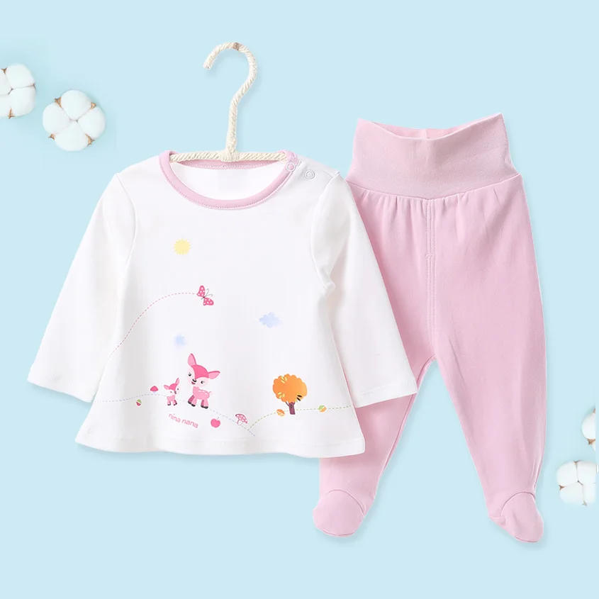 Baby Girls Clothes Set Autumn Spring Pink Cute Outfit Set Long Sleeve Top and High Waist Footed Pants Newborn pyjamas set Gift
Baby Girls Clothes Set Autumn Spring Pink Cute Outfit Set Long Sleeve Top and High Waist Footed Pants Newborn pyjamas set Gift